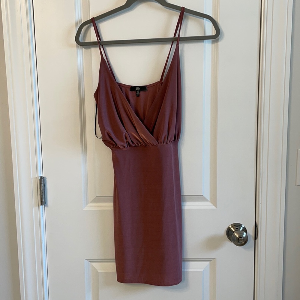 Missguided Rose Gold Mini Dress Size 2